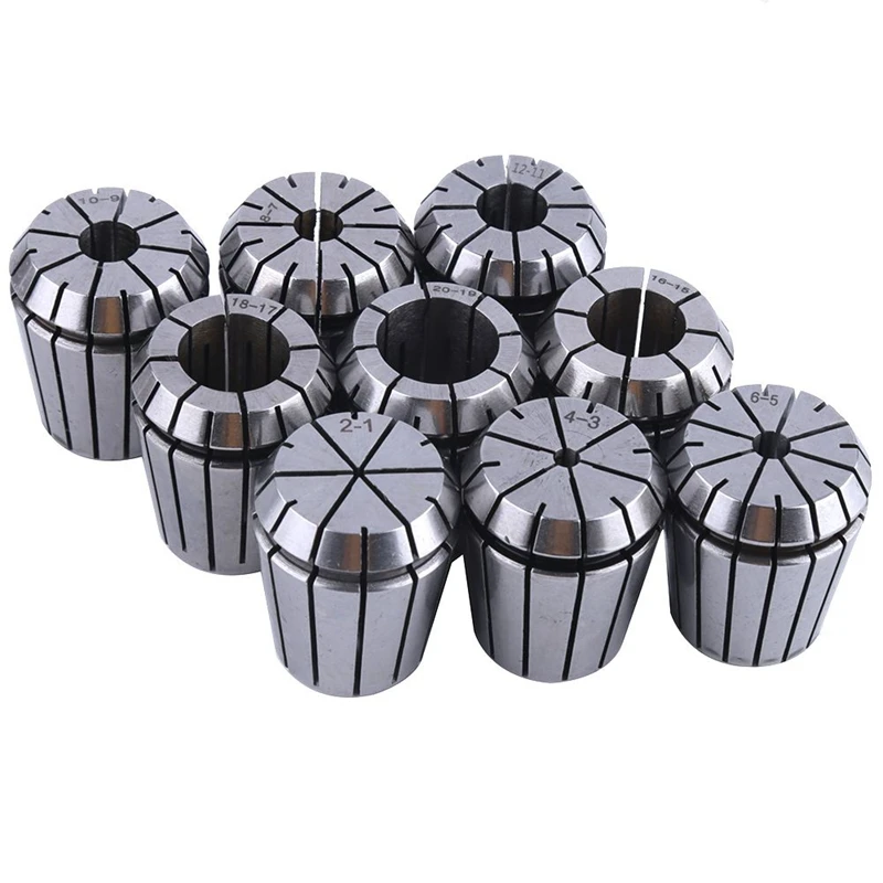 9Pcs/Lot ER32 Spring Collet Set for CNC Workholding Engraving Machine and Milling Lathe Tool 2/4/6/8/10/12/16/18/20mm | Инструменты