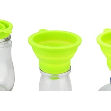 500 шт Кухонные гаджеты Аксессуары для инструментов Силиконовый складной стиль Воронка мини складной портативный