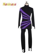 Индивидуальные костюмы для фигурного катания куртка и брюки длинные брюки для девочек женские тренировочные Patinaje Катание на коньках теплая гимнастика 25