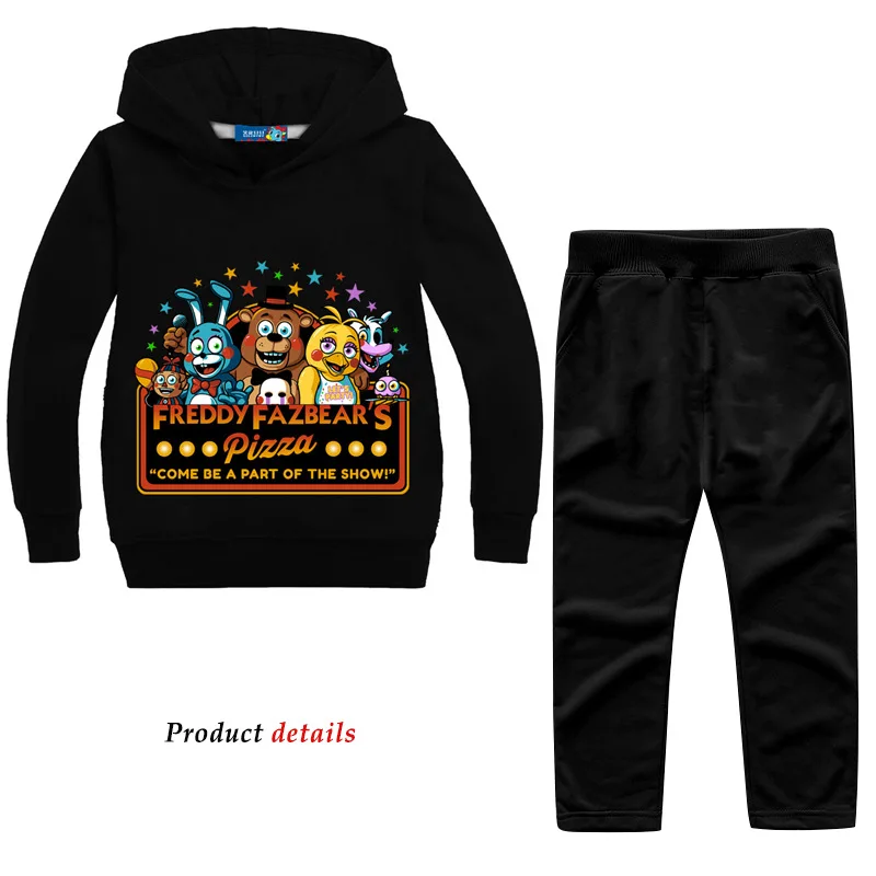 

New style 2-14y Kids Autumn Clothes Party Hoodies Pants Boys Five Nights at Freddy's Clothes Set Girls Outfit Kids Tracksuit