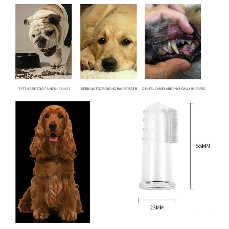 

Dog Toothbrush Pet Dog Grooming Tool Pet Finger Toothbrush Soft Brush Teeth Care Tool Dog Cat Cleaning Supplies