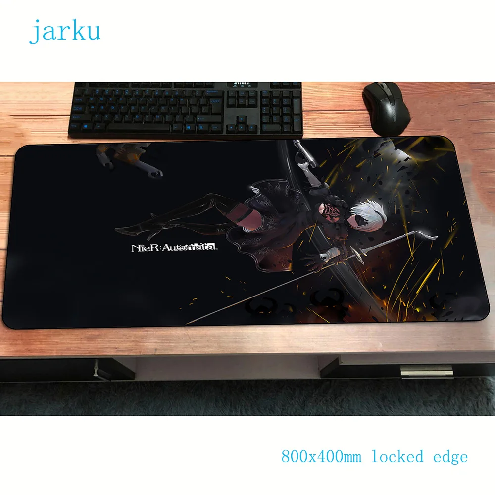 Игровой коврик для мыши nier 800x400x3 мм большой 3d аксессуары ноутбука эргономичный