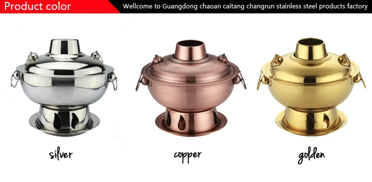 1.8 Liters High Quality Stainless Steel Charcoal Hotpot,Hot Pot, Chinese Fondue Outdoor cookware