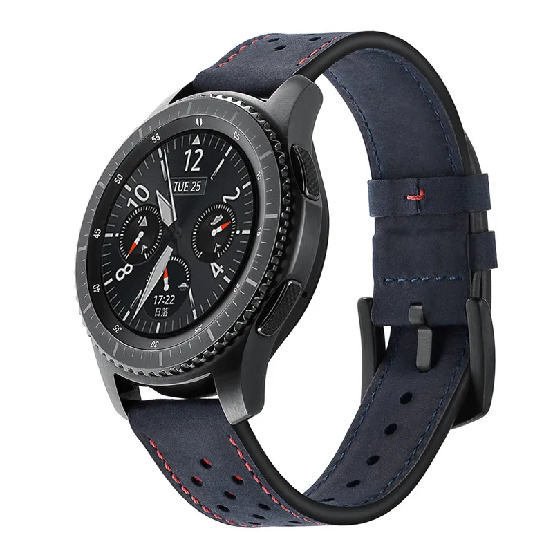 Ремешок для samsung Galaxy watch 46 мм gear S3 frontier/классический ремешок для часов Ретро Натуральная кожа 22 мм Смарт часы браслет correa