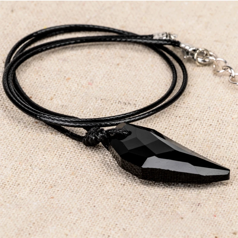 Men Antique Crystal Stark Wolf Fang Tooth Pendant Necklace Vintage Wolf Tooth Dragon Rhinestone Pendant Necklace jewellery