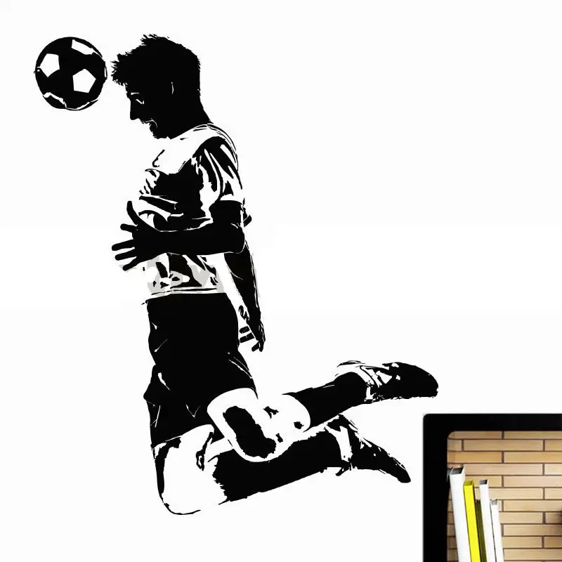 Football Player Sticker Sports Soccer Decal Helmets Kids Room Name Posters Vinyl Wall Decals Football Sticker