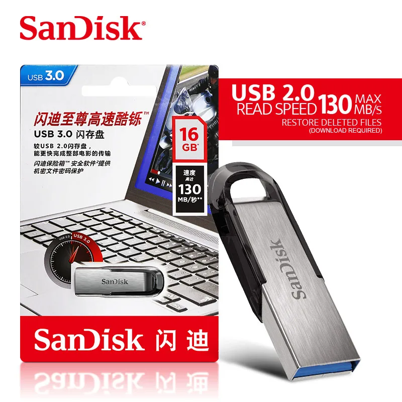 SanDisk CZ73 USB флеш накопитель 128 Гб 64 ГБ 32 3 0 Металлический 16 карта памяти устройство