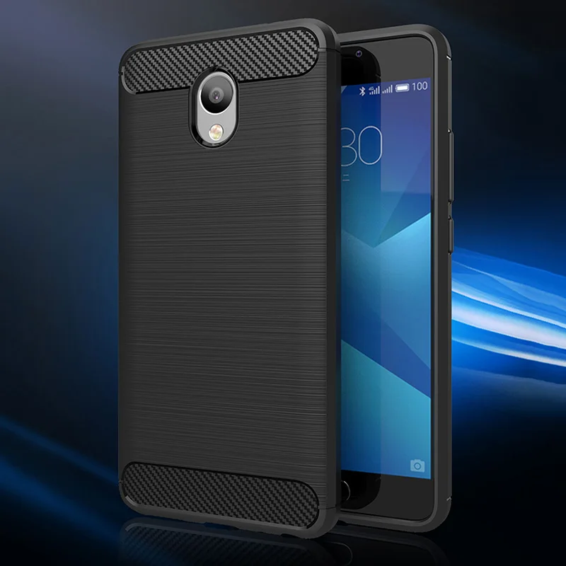 Углеродного волокна матовый Силиконовый чехол на Meizu M5 note(5.5дюймов) случае case