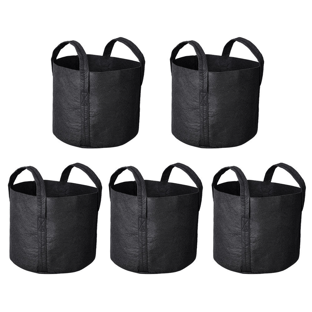 New Portable Premium Black Fabric Pots Aeration Grow Bags Planting Container Bag Thicken Garden Pot Boxes