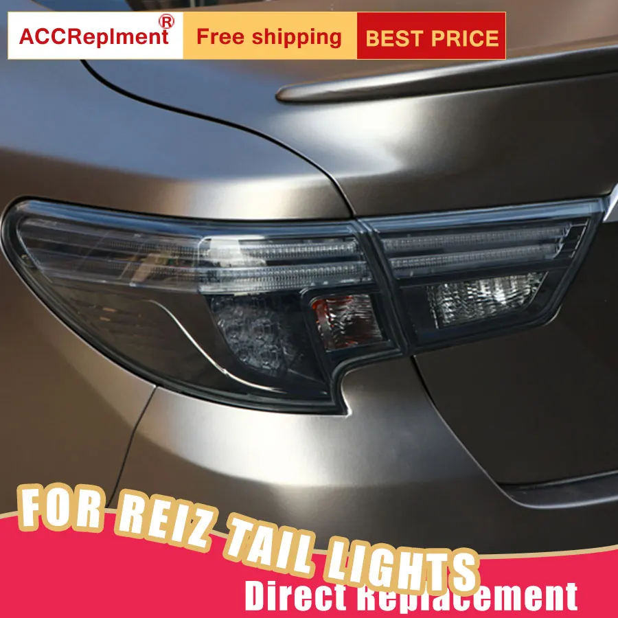 Car Styling LED Tail Lamp for Toyota Mark X Lights 2014-2018 Reiz Rear Light DRL+Turn Signal+Brake+Reverse lights | Автомобили и