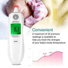 Детский термометр для лба и ушей, цифровой инфракрасный термометр для маленьких детей и взрослых