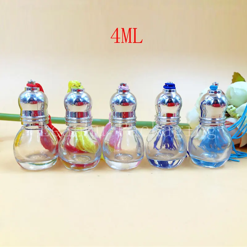 Wholesale 4ml Perfume Bottles,4cc Glass Perfume Roll Ball Bulb Tassel