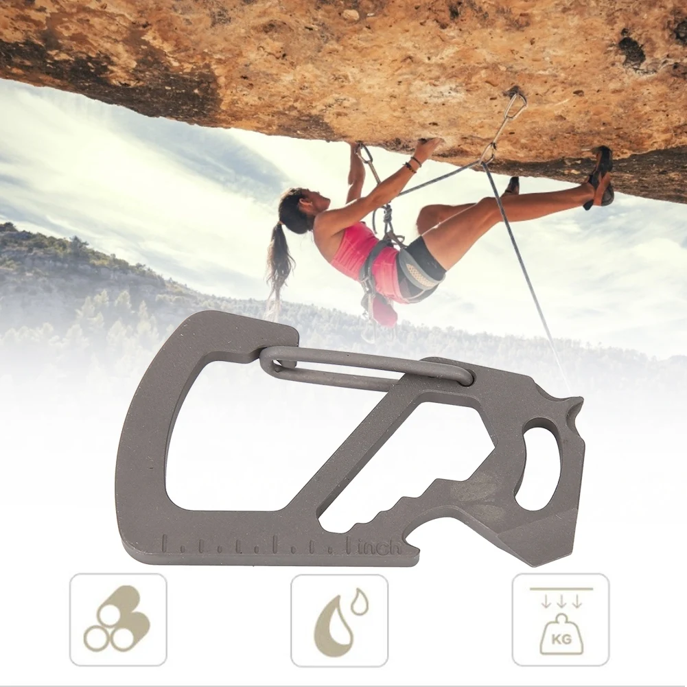 

Outdoor Multifunctional Titanium Alloy Outdoor Key Chain Hook Camping Fast Hang Carabiner Clip Safety Keychain Clip Hook Buckle