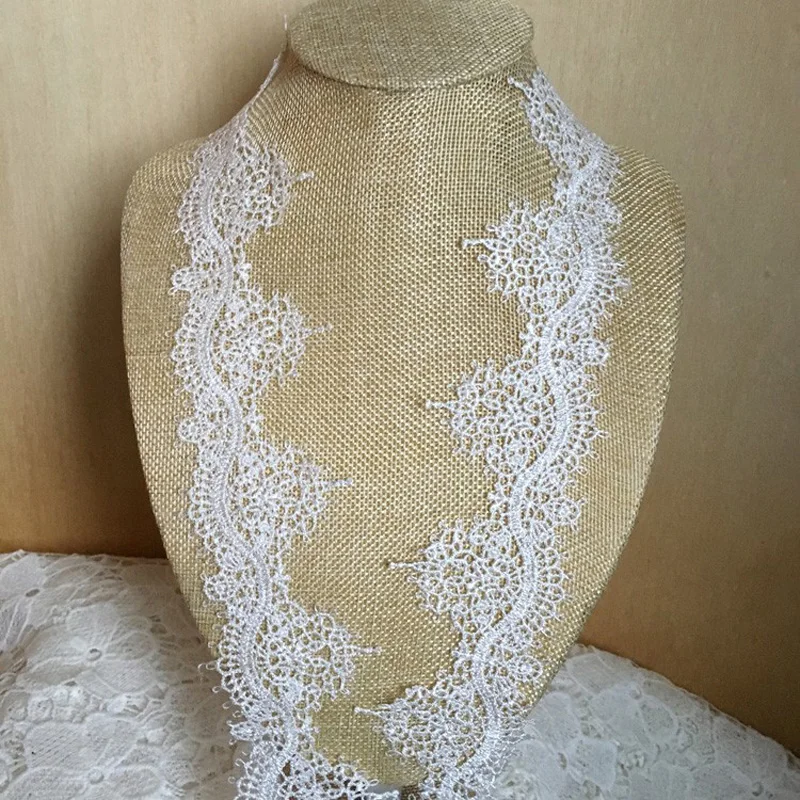 

New Polyester Lace Ribbon DIY Embroidered Thin Lace Trim Fabric For Sewing Decoration DIY Handmade Lace Curtain Decoration