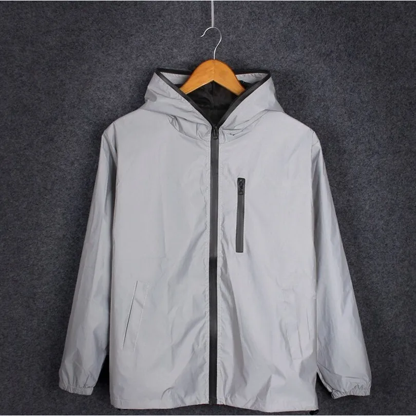 5XL 4XL Мужская 3M, полностью Светоотражающая куртка, светильник, толстовки, Женские куртки в стиле хип-хоп, водонепроницаемая ветровка с капюшоном, уличная одежда, пальто для мужчин