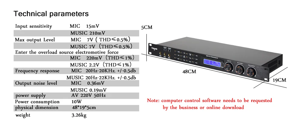 Профессиональный цифровой аудиопроцессор FULUODE X6 может быть установлен через интерфейс ПК, чтобы предотвратить Воющий семейный караоке KTV эквалайзер 100-240 В