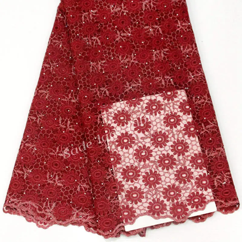 FolaSade нигерийский французский тюль кружево с Камни Высокое качество Африканский вышитые сетки s ткань для Свадебная вечеринка платье TZ191