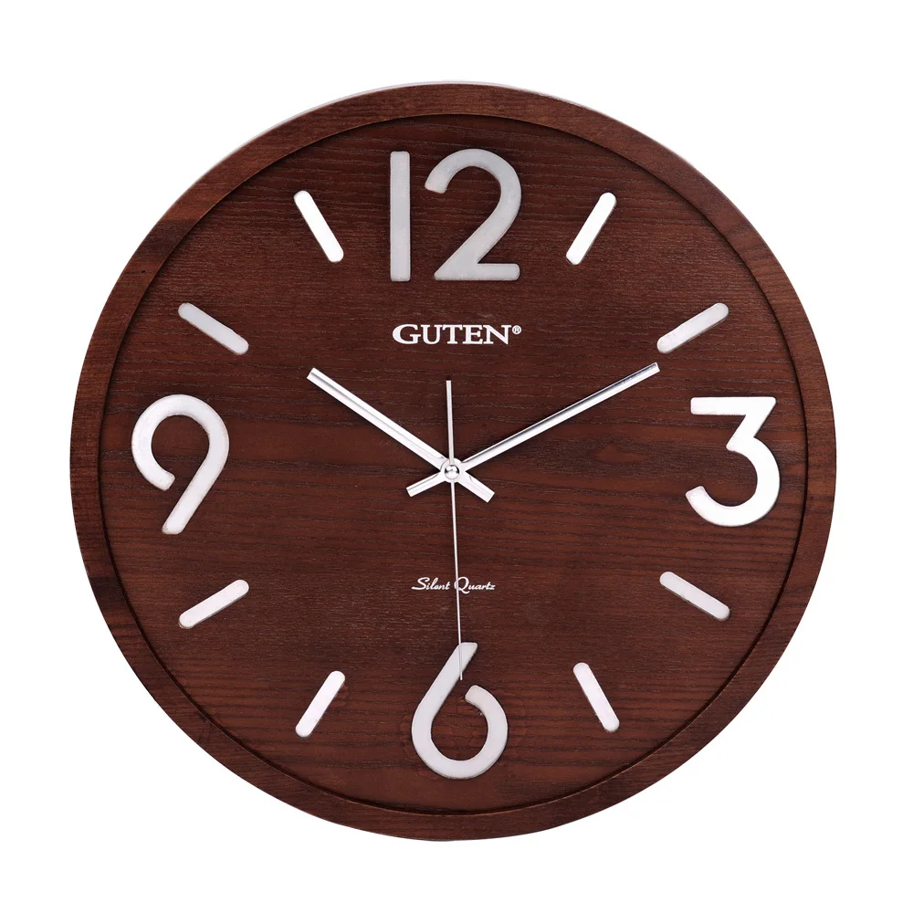 Guten wooden wall clock GD922 1clock customclock linuxclock processor