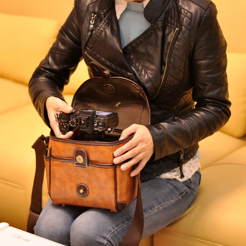 

NEW PU Camera Bag Camera Case For DSLR SLR Nikon Canon Sony Fuji Pentax Samsung Leica Olympus RU