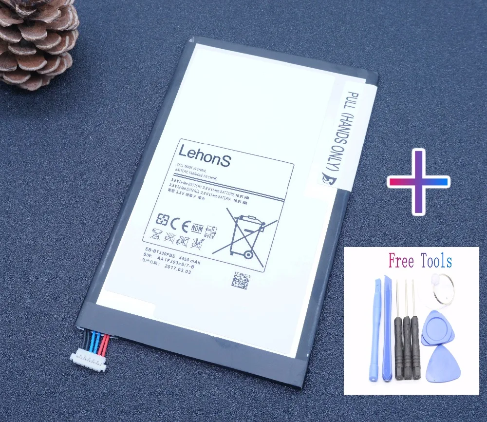 LehonS 1x4450 mAh 3.8VDC планшет Замена батареи для Samsung Galaxy Tab 4 SM-T330 T331 T330 T331C T335 EB-BT330FBE с