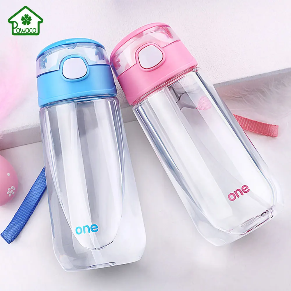 

Eco-friendly Kids Drinking Water Bottles Plastic Cup Kids Kettle with Straw Portable Tough Leak proof Sports Bottle for Children