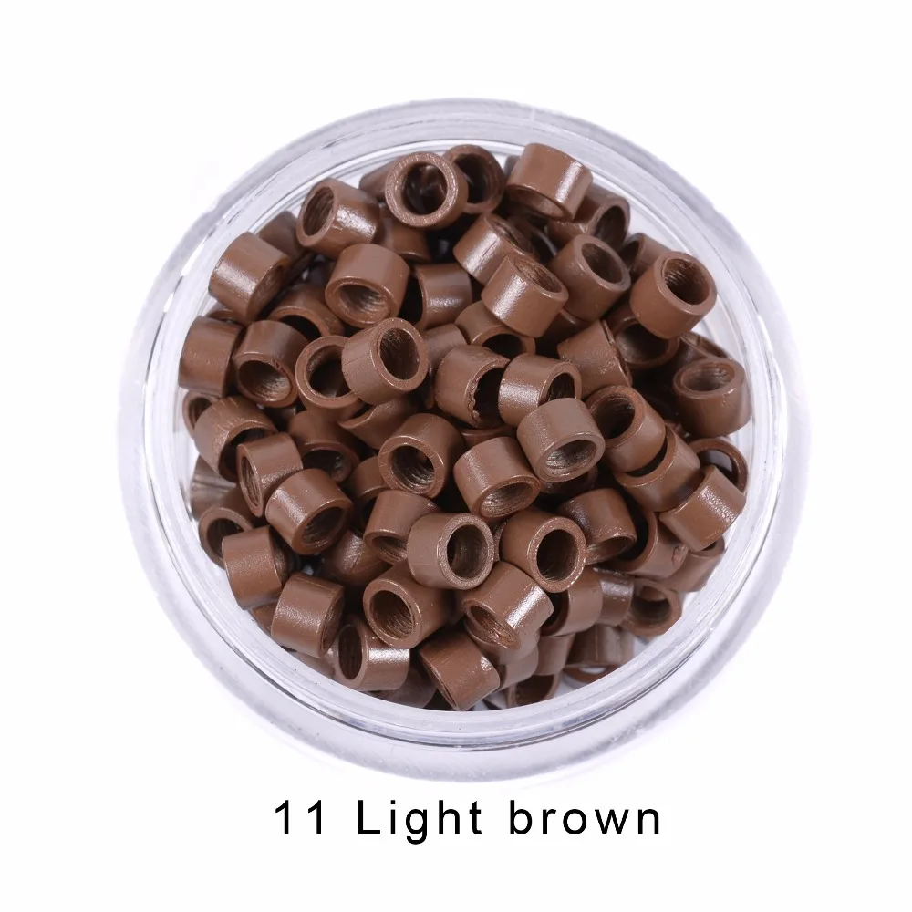 1000Pcs 4.0 mm Hair Extension Microringe Micro Links Rings Beads Links With Screws Thread Aluminium 7 Colors Optional