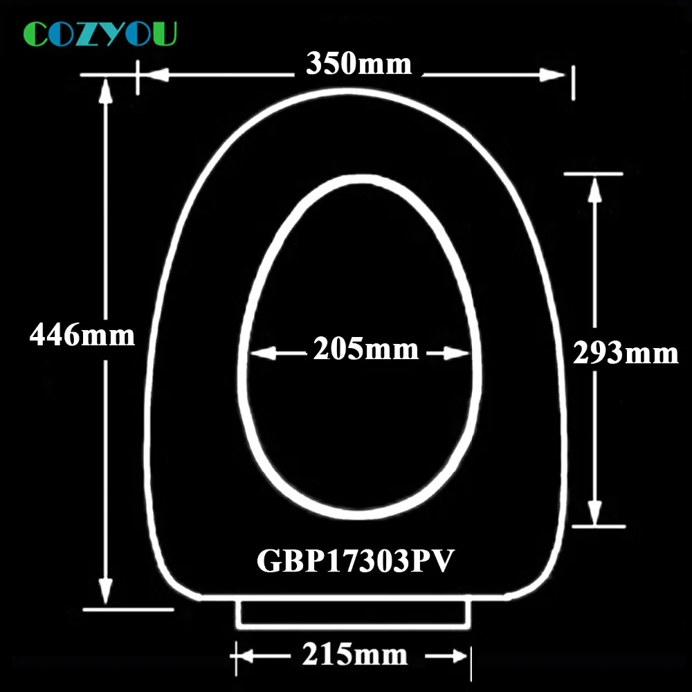 COZYOU сиденье для унитаза PP u-образная БЫСТРОРАЗЪЕМНАЯ закрывающая крышка для унитаза D Ширина 345 мм до 355 мм длина 435 мм до 460 мм GBP17286PU