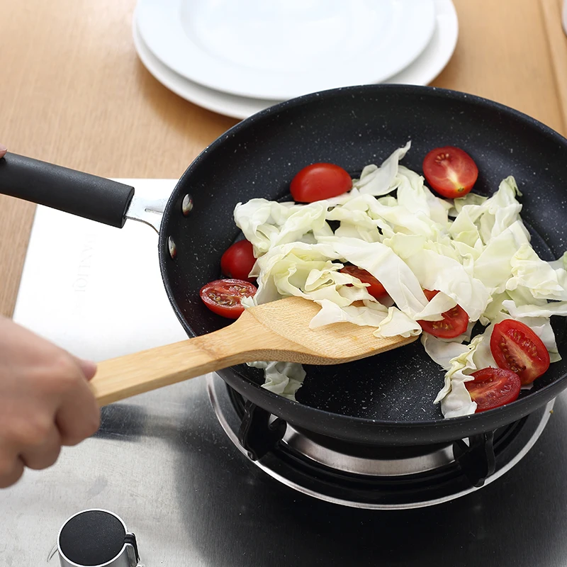 Onme натуральное здоровье бамбуковая деревянная кухонная шлицевая лопатка ложка для перемешивания держатель кухонная утварь Ужин еда лопатки для вока принадлежности