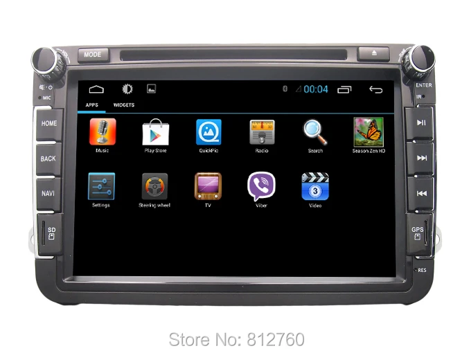 Cheap Android 8.1 Quad core 8 inch 1024*600 Car DVD GPS For VW GOLF 6 Polo Bora JETTA B6 PASSAT Tiguan Car Radio Head Unit+CANBUS 1