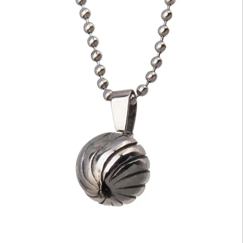 3D Fitness Ball Necklaces & Pendants Punk Rock Mens Necklace 2017 Men