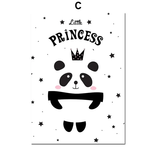 Panda-Superhero-Princess-Quote-Wall-Art-Canvas-Painting-Nordic-Posters-And-Prints-Black-White-Wall-Pictures.jpg_640x640 (2)