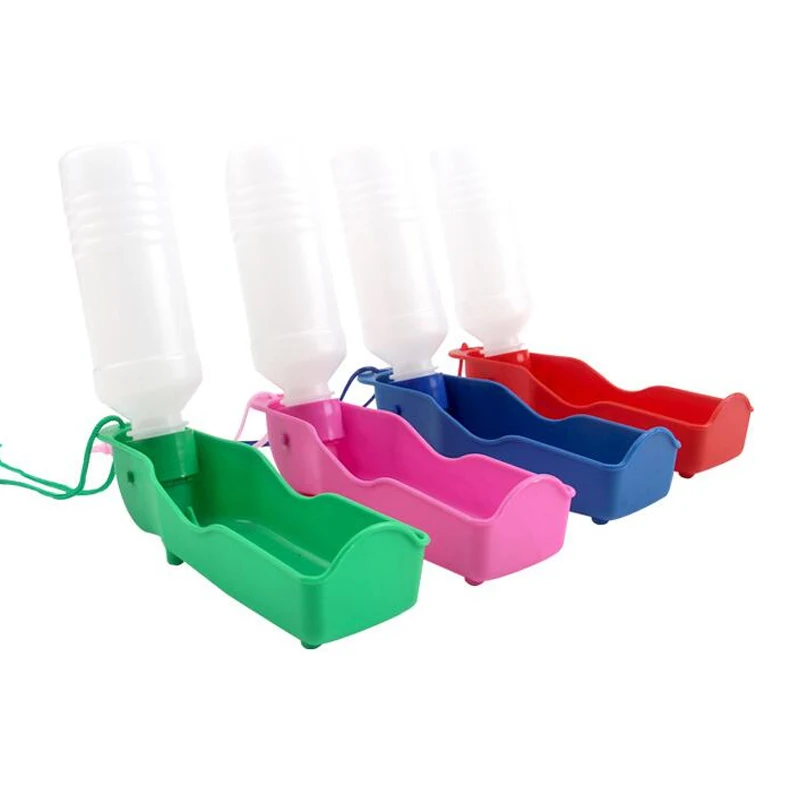 1pc Dog Water Bottle Feeder With Bowl 250ml Plastic Portable Water