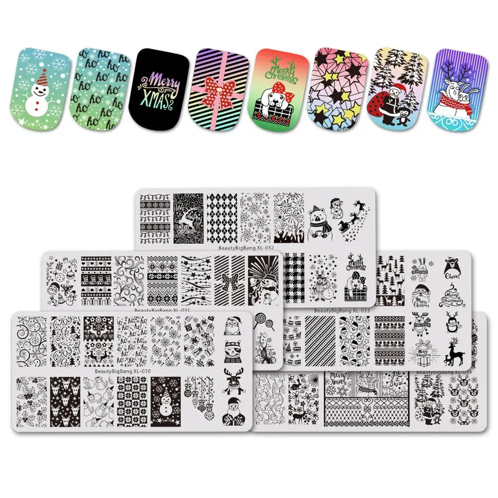 

BeautyBigBang Gel Nail Stamping Plate 6*12cm Flower Yarn Theme Snow Series Rectangle Summer Series For Manicure Nail ArtXL-035