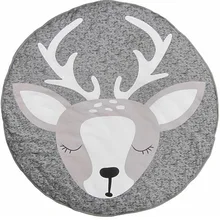 Рождество олень Ковры детское одеяло играть в игры Коврики s круглый мультфильм, Одеяло Ковры хлопковые детские игрушки сканирование Ковры indoor Коврики