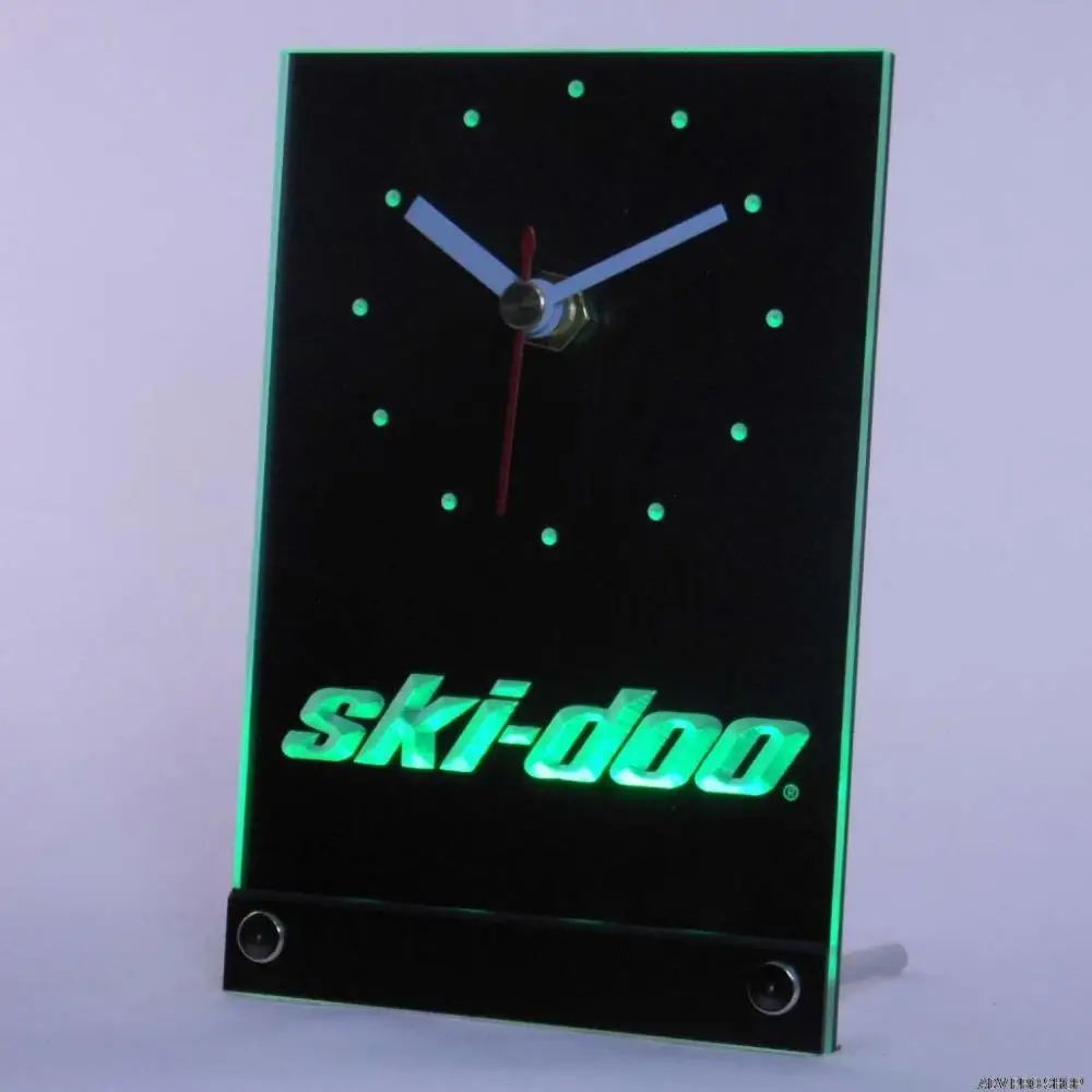  tnc0174 ski-doo Snowmobiles Table Desk 3D LED Clock
