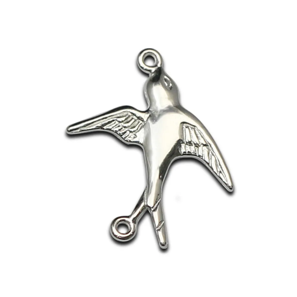

Beadsnice Sterling Silver Swallow Charm Bird Charm Pendant Small Animal Charm for Charm Necklace Or Bracelet Making 363