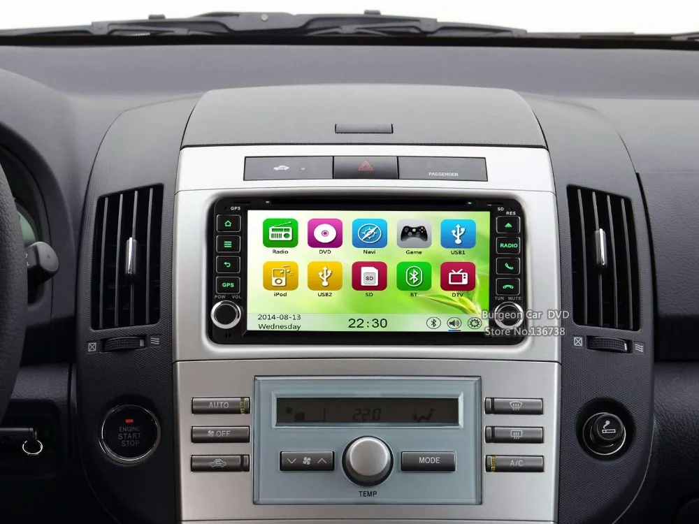 Perfect 6.95" large Touch Screen Car DVD Player for Toyota Celica Previa Highlander HILUX Avensis RAV4 GPS Navigation BT Radio USB SD 5