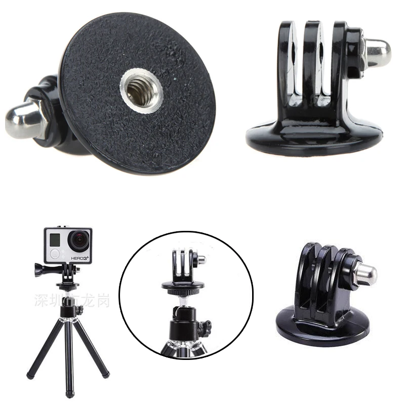 Universal Sports Camera Screw Tripod Mount to 1/4 Screw Mount Adapter