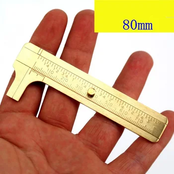 

Millimeter / Inches Double Scale Vernier Caliper Ruler Brass copper ruler 80mm 100mm Precision measuring instrument