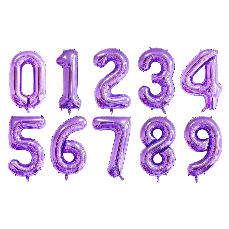 Purple Number 23 Purple Number 23 Balloons,40 Inch Birthday Number Balloon Party Decorations Supplies Helium Foil Mylar Digital Balloons 