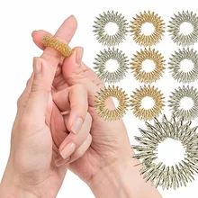 10 шт./лот, колючие сенсорные кольца на палец, антистрессовая игрушка, фиджет, кольцо для детей, взрослых, школьников, класса, офиса, аутизма, Тихая игрушка