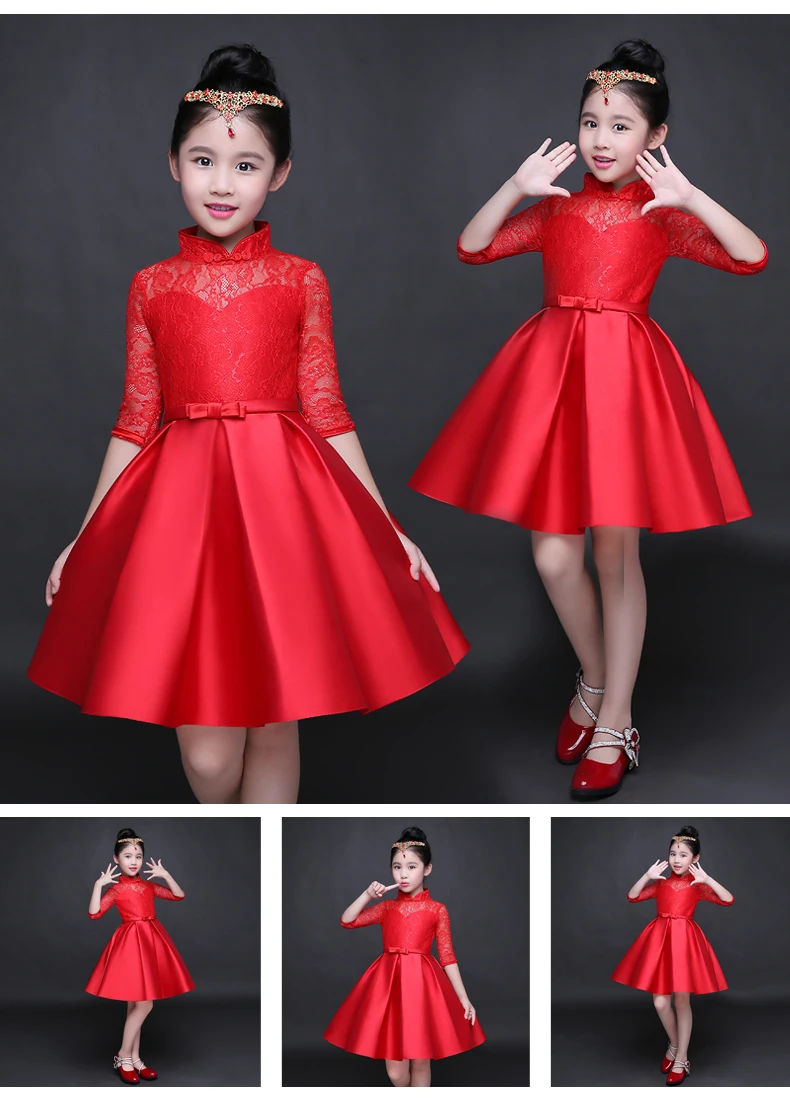 Baby Girl Kid Evening Party Dresses For Girl Wedding Princess Clothing 2017 New Solid Color Bow Moderator Dress Children Clothes HTB1fq9ESFXXXXakXFXXq6xXFXXXT - Baby Girl Kid Evening Party Dresses For Girl Wedding Princess Clothing 2017 New Solid Color Bow Moderator Dress Children Clothes