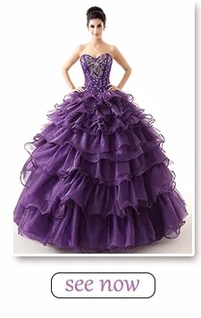 Wowbridal Элегантный Quinceanera Платье Милая С Плеча Кристалл Блестки Бисера Органзы Многоуровневое Раффлед Бальное платье