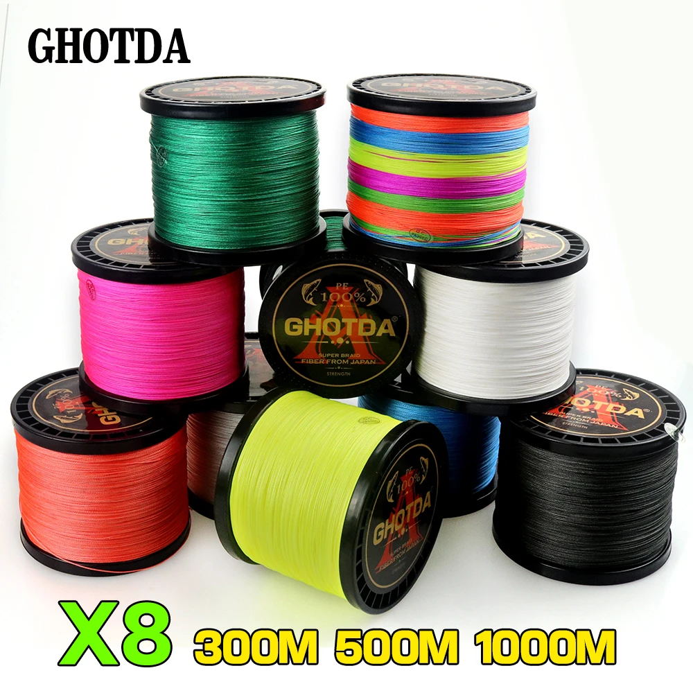 GHOTDA 8 нитей 1000 м 500 м 300 м PE плетеная леска tresse peche соленая рыболовная ткать Улучшенный Экстремальный супер сильный|Рыболовные лески|   | АлиЭкспресс