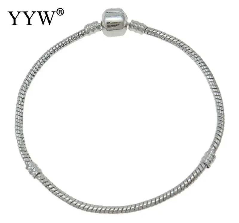 

New Fashion European Bracelets Snake Chain 925 Sterling Silver Chain Bracelets Bangle fit European Charms Beads for women men