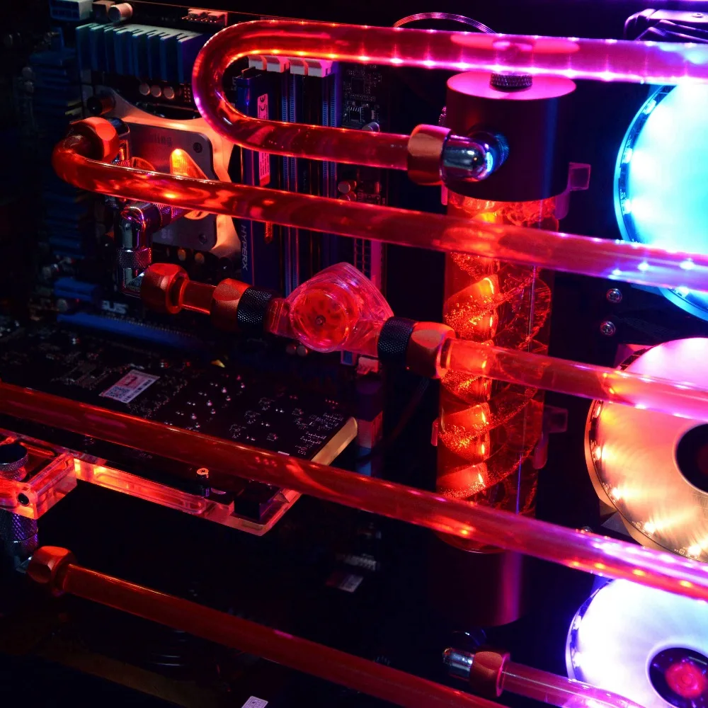 Syscooling Цвет фонари компьютер DIY комплект водяного охлаждения Запчасти