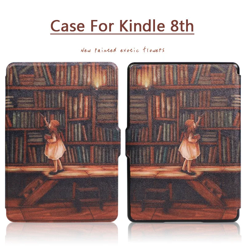 

For Amazon 2016 New Kindle 8th Generation Ultra slim thin magnetic Case Shell Leather Cover For Kindle 8 Case With Sleep&Wake Up
