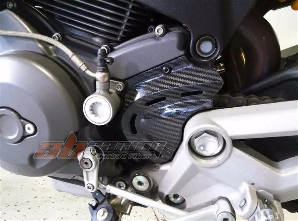 Покрытие цепного колеса для Ducati Monster 696 796 795 полный углерода волокно твил