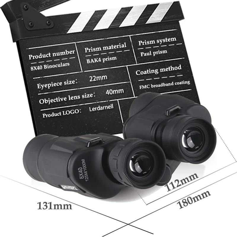 Ledarnell مناظير 8x40 المهنية الصيد تلسكوب التكبير عالية الجودة كبير رؤية واضحة no للماء مجهر