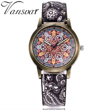 2017 Vansvar Brand New Creative Vintage Women Watches Ladies Casual Leather Quartz Wristwatches Clock Hours Relogio